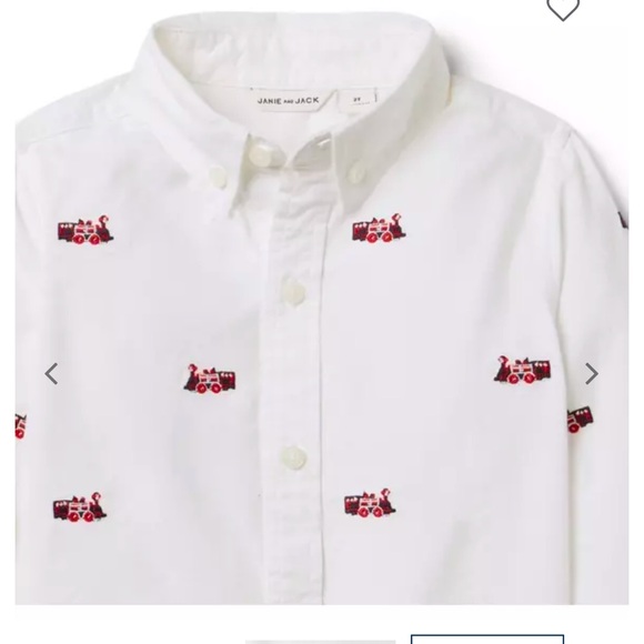 Janie and Jack Train Oxford Shirt NWT - Picture 2 of 5